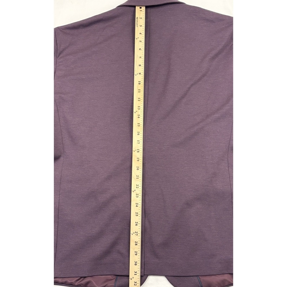 Stafford Poly/Wool Blend Unstructured Sport Coat 54R Purple Jersey Stretch EUC - Picture 13 of 13